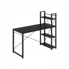 Birou negru cu polițe de depozitare | 60 x 137,2 x 118,7 cm č.1