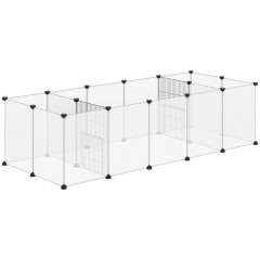 Cușcă pentru animale mici 175 x 70 x 45 cm | negru + alb č.2