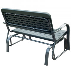 Bancă de grădină din metal cu balansoar 119 x 74 x 88 cm | verde č.3