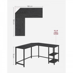Birou de colț pentru calculator | 138 x 138 x 76 cm č.2