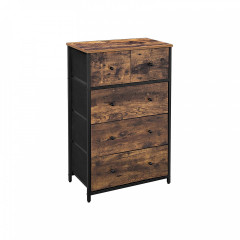 Comodă rustică 56 x 30 x 89,3 cm | maro-negru č.2