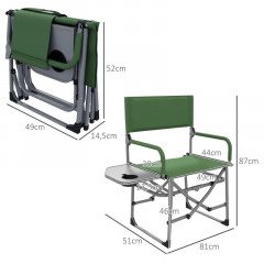 Scaun pliabil de camping 81 x 51 x 87 cm | verde č.3