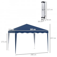 Pavilion pliabil de grădină Oxi 3 x 3 m | albastru č.3