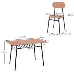 Set de masă Boris 110 x 70 x 75 cm | maro č.3