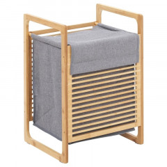 Coș de rufe din bambus 40 x 35 x 60,5 cm | natural + gri č.3