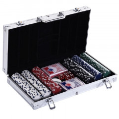 Set poker portabil cu 300 jetoane | 38 x 20,5 x 6,5 cm č.1