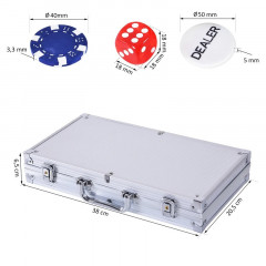 Set poker portabil cu 300 jetoane | 38 x 20,5 x 6,5 cm č.3