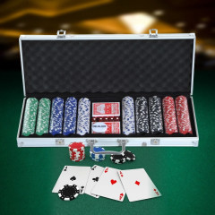Set poker portabil cu 500 jetoane | 55,5 x 22 x 6,5 cm č.2