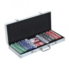 Set poker portabil cu 500 jetoane | 55,5 x 22 x 6,5 cm č.1