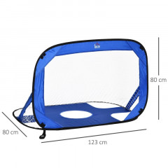 Set de porți de fotbal pliabile 2 bucăți | 120 x 80 x 80 cm č.2