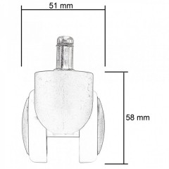 Roți de rezervă pentru scaunul de birou Racing 5 bucăți č.3