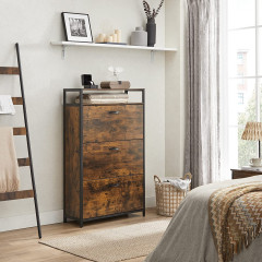 Pantofar cu polițe rabatabile 80 x 30 x 130 cm | maro rustic č.1