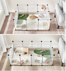 Țarc din plastic alb pentru animale de companie | 125 x 63 x 42 cm č.2