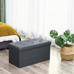 Bancă pliabilă cu spațiu de depozitare 76 x 38 x 38 cm | gri închis č.1