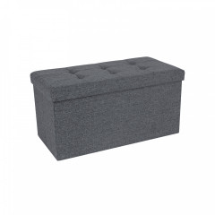 Bancă pliabilă cu spațiu de depozitare 76 x 38 x 38 cm | gri închis č.2