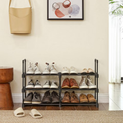 Suport metalic pentru pantofi cu 6 niveluri, negru | 45 x 30 x 106 cm č.3
