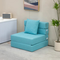 Canapea extensibilă 70 cm x 70 cm x 61 cm | albastru deschis