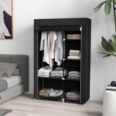 Dulap textil pentru haine 103 x 43 x 162,5 cm | negru č.1
