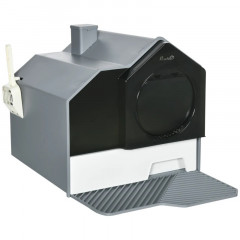 Litieră pentru pisici cu capac și lopățică 47 x 45 x 42 cm | gri č.1