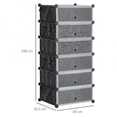 Pantofar variabil 49 x 36,5 x 108 cm | negru č.3