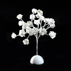 Decorație luminoasa LED tip trandafir 40 cm, alb cald č.3