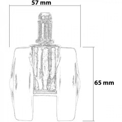 Roți de rezervă pentru scaunul de birou Racing Set 5 bucăți č.3