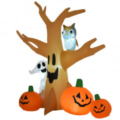 Copac bântuit gonflabil de Halloween cu lumini LED | 190 x 100 x 240 cm č.2