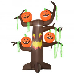 Copac bântuit gonflabil de Halloween cu lumini LED | 180 x 80 x 240 cm č.3