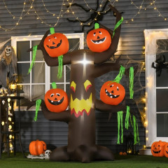 Copac bântuit gonflabil de Halloween cu lumini LED | 180 x 80 x 240 cm č.1