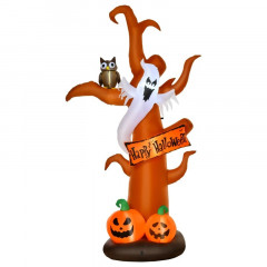 Copac bântuit gonflabil de Halloween cu lumini LED | 156 x 107 x 274 cm č.2