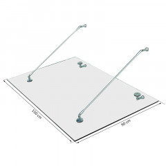 Copertină de sticlă pentru intrare | 150 x 90 x 1,2 cm č.2