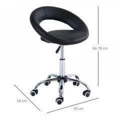 Scaun reglabil rotativ 50 x 54 x (66-78) cm | negru č.2