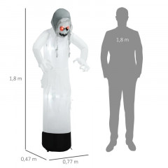 Fantoma vrăjitoare gonflabilă de Halloween cu lumini LED | 77 x 47 x 180 cm č.2