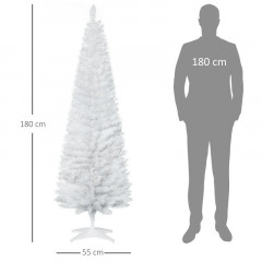 Brad artificial de Crăciun Ø55 x 180 cm | alb č.2