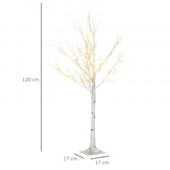 Decorativă LED mesteacăn luminos | 17 x 17 x 120 cm č.3