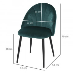 Set de 2 scaune de dining Ela | verzi č.2