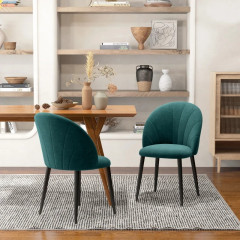 Set de 2 scaune de dining Ela | verzi