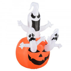 Fantoma dovleac gonflabilă de Halloween cu lumini LED | 120 x 120 x 180 cm č.3