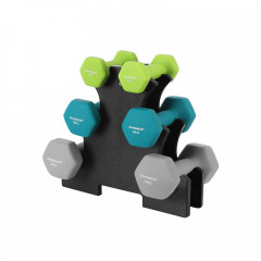 Set de gantere hexagonale | 2 x 1 kg, 2 x 2 kg, 2 x 3 kg