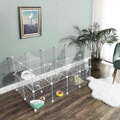 Tarc metalic pentru animale mici 143 x 73 x 71 cm | alb č.1