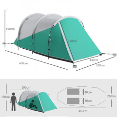 Cort pentru 4-5 persoane 460 x 260 x 190 cm | verde č.3