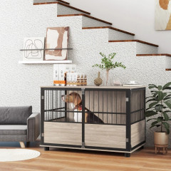 Cușcă de interior pentru câine 100 x 60 x 68 cm | lemn de nuc č.1