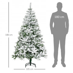Brad artificial de Crăciun 180 cm | înzăpezit č.2