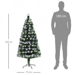 Brad artificial de Crăciun cu lumini LED Ø75 x 150 cm | verde č.2