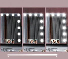 Oglindă cosmetică de birou cu lumină LED | 62,5 x 49,5 cm č.3