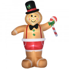 Om de turtă dulce gonflabil de Crăciun cu lumini LED | 238 cm č.2