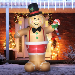Om de turtă dulce gonflabil de Crăciun cu lumini LED | 238 cm č.1