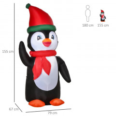 Pinguin gonflabil de Crăciun | 160 cm č.3