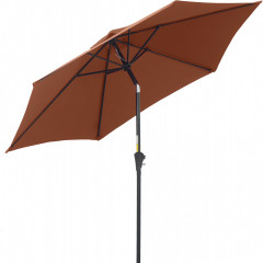 Umbrelă de grădină cu manivelă Ø2,6 x 2,35 m | maro č.2
