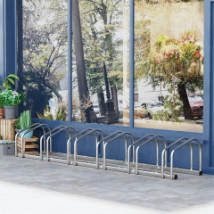 Suport pentru 6 biciclete 179 x 33 x 27 cm | argintiu č.1